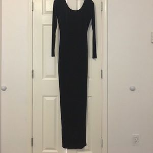 Black floor length dress